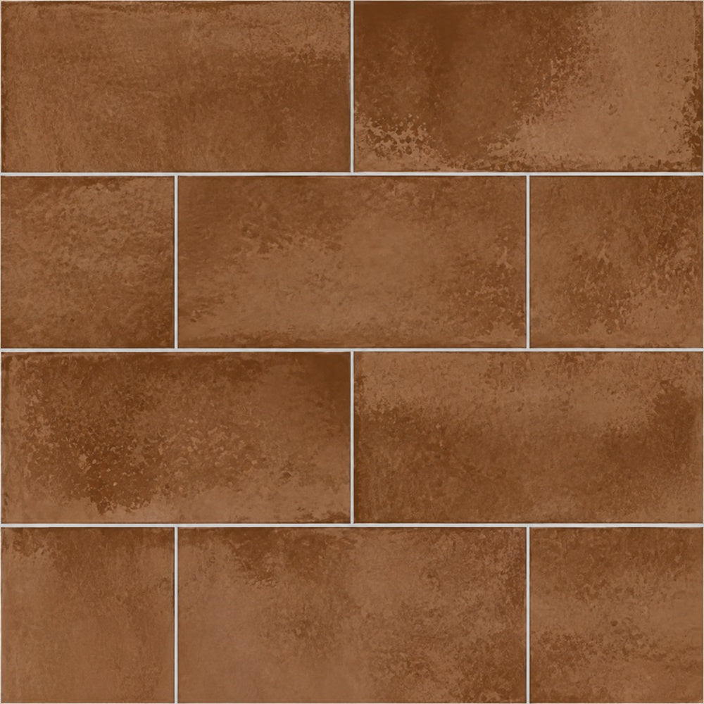 Genesis Sunset 3x6 BG Ceramic Tile installed tile close-up