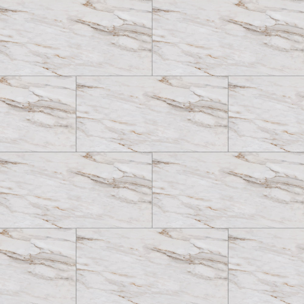 Gleamore Gold 24x48 R Polished/Matte Porcelain Tile installed tile close-up