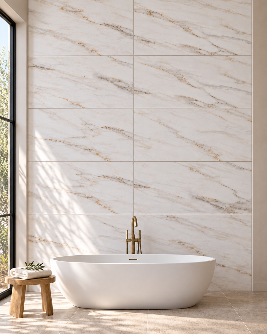 Gleamore Gold 24x48 R Polished/Matte Porcelain Tile