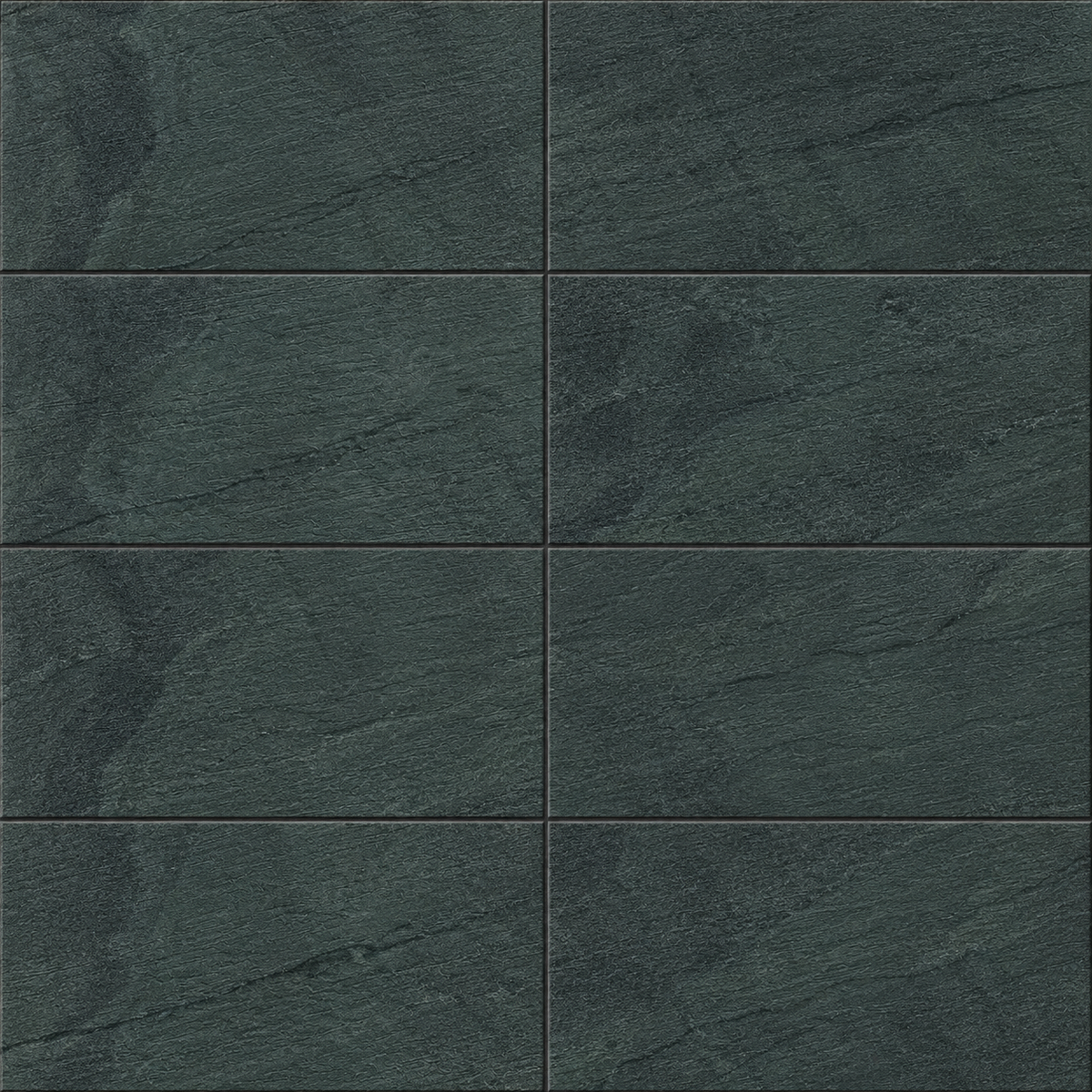 Grove Negro 12x24 matte porcelain tile — tile layout visualization