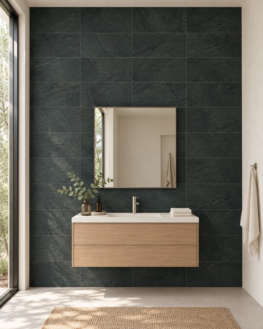 Grove Negro 12x24 R Matte Porcelain Tile
