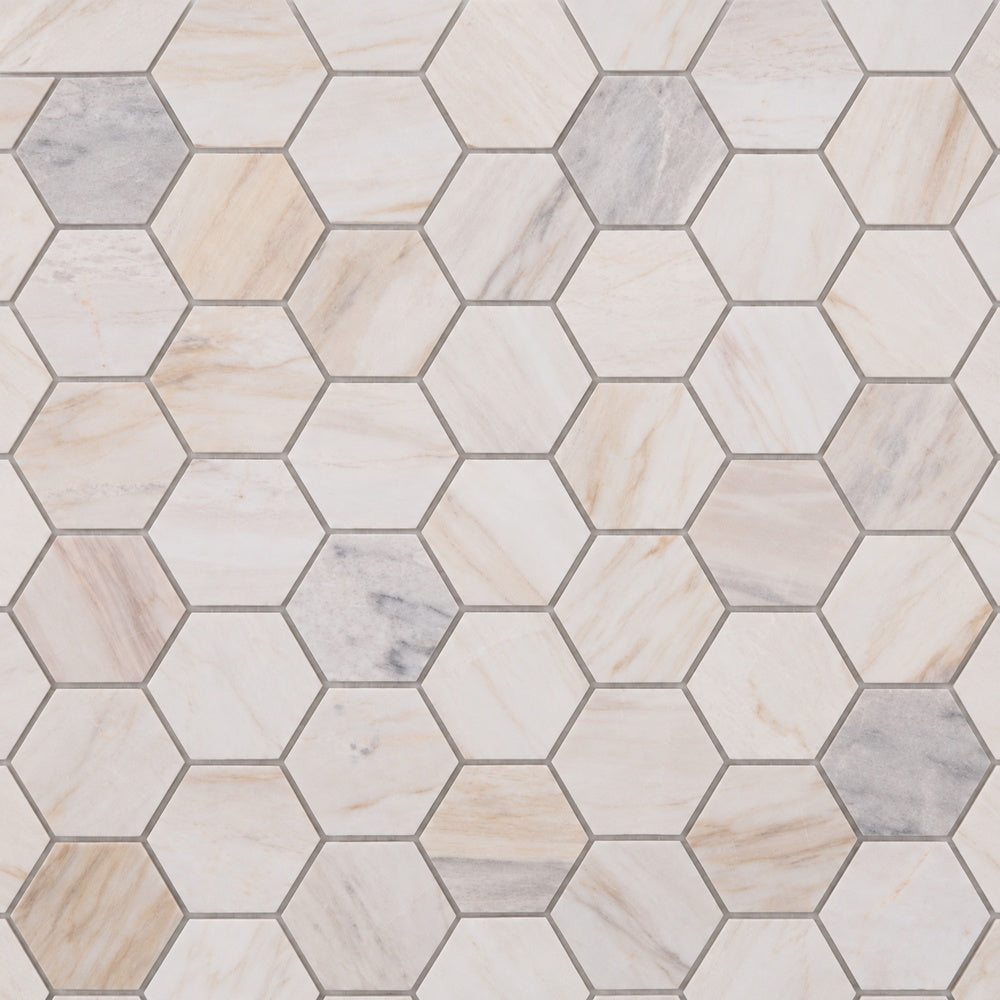 Hexalux Eura (Eurasian) 11.75x12 Honed Mosaic Tile close-up