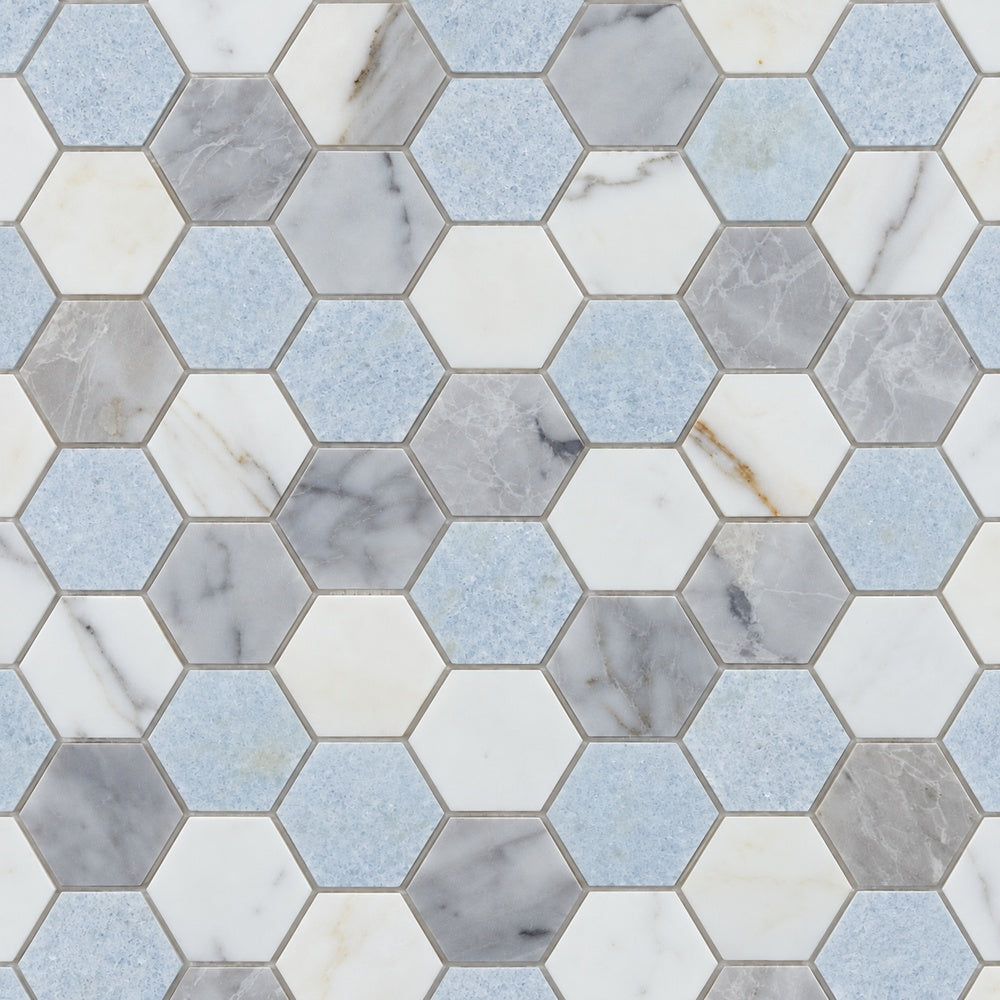 Hexalux Livid 2x2 11.75x12 Mosaic Tile close-up