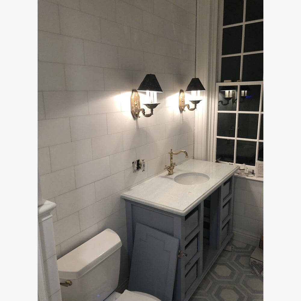 Thassos White 6x12 Polished/Honed Marble Subway Tile