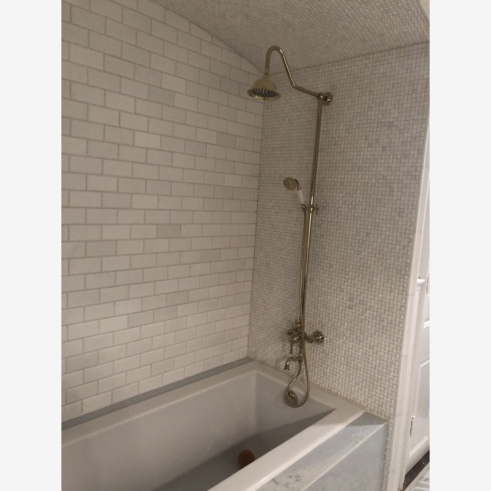Thassos White Beveled 3x6 Polished/Honed Marble Subway Tile