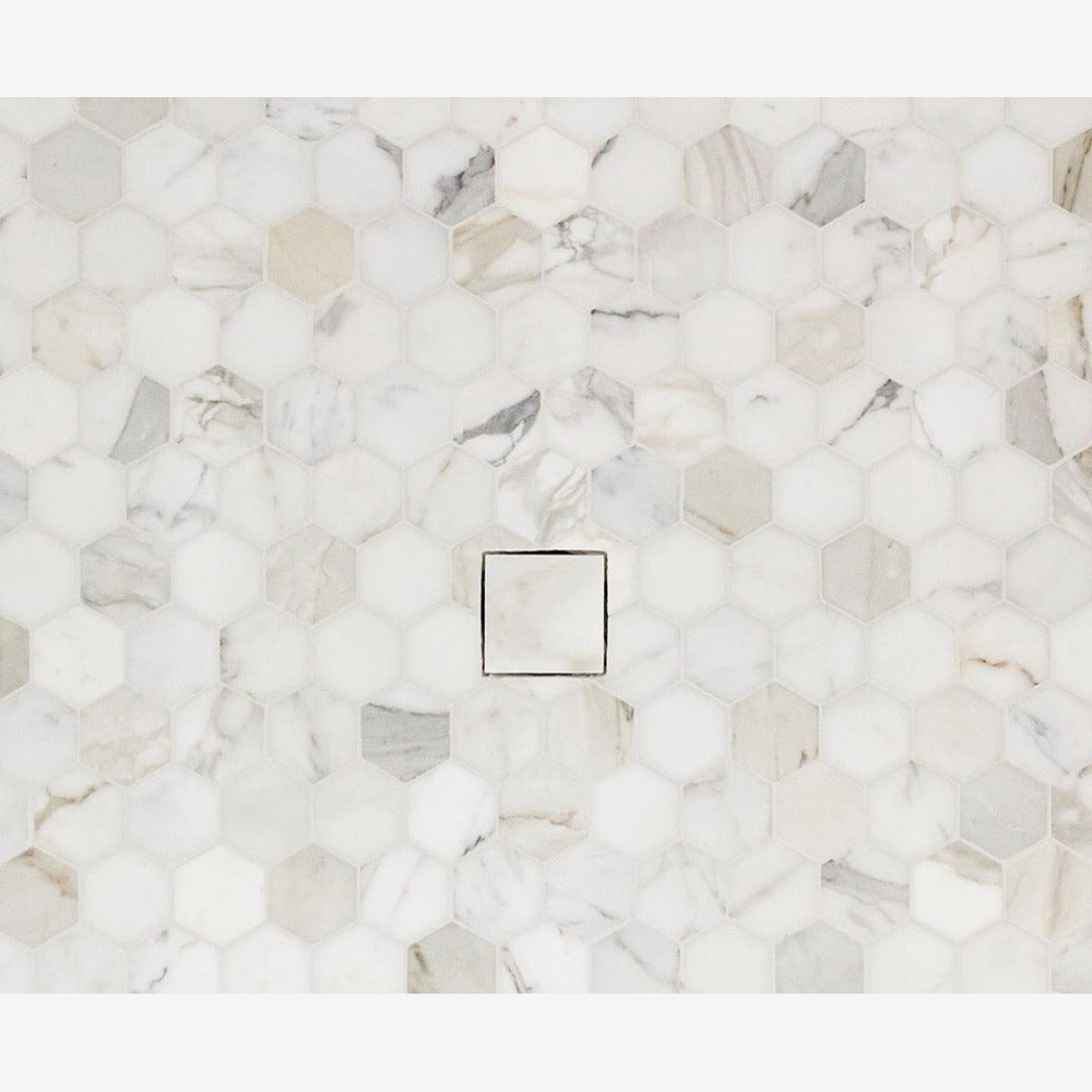 Calacatta Gold Hexagon 3x3 Polished/Honed Marble Mosaic Tile