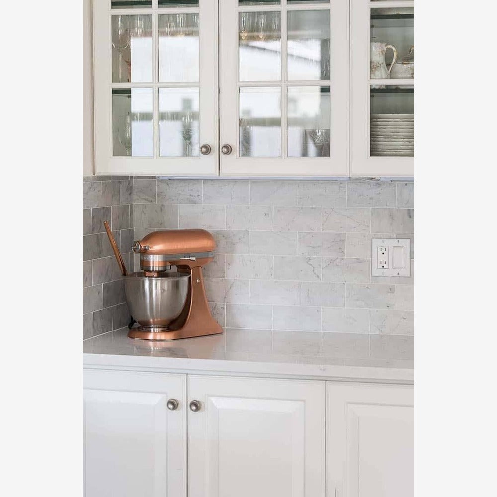 Carrara White Marble 3x6 Subway Tile Polished/Honed
