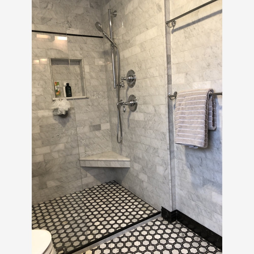 Carrara White Marble 3x6 Subway Tile Polished/Honed