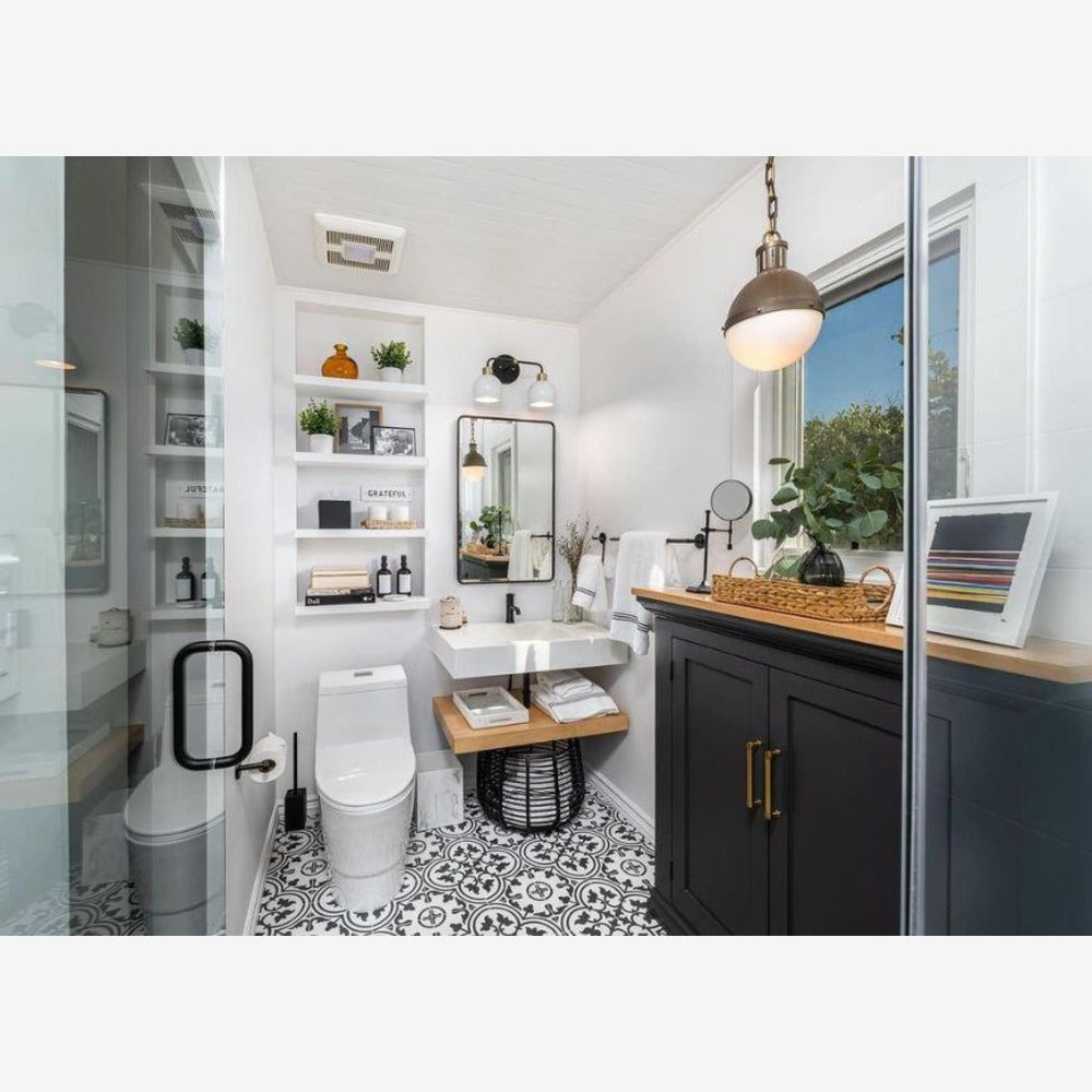 Marrakech Black Cape 8x8 Porcelain Tile