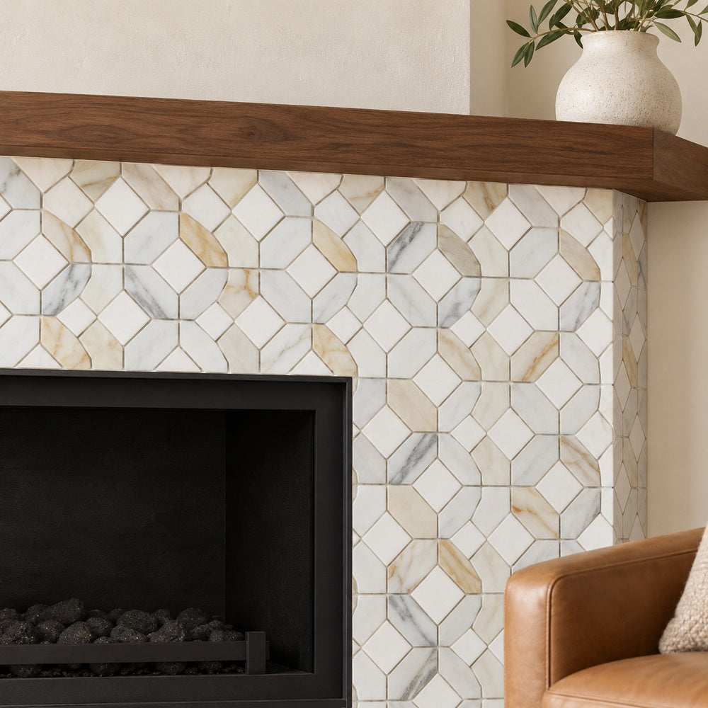 Lennox Sun marble mosaic room installation