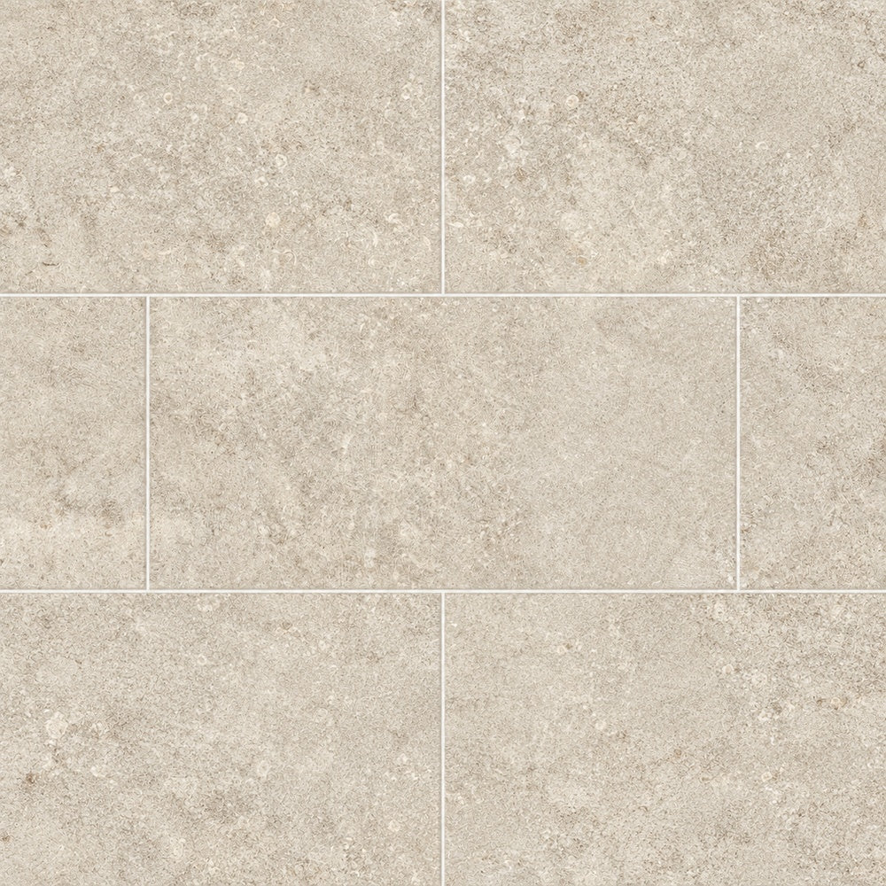 Liora Bone Crosscut 12x24 R Porcelain Tile large-format installed close-up