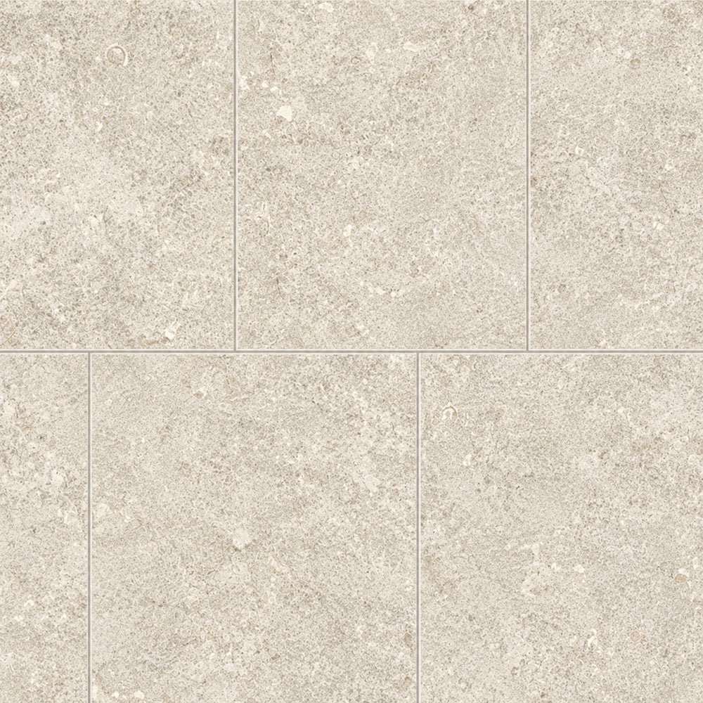Liora Bone Crosscut 48x48 R Porcelain Tile large-format installed close-up