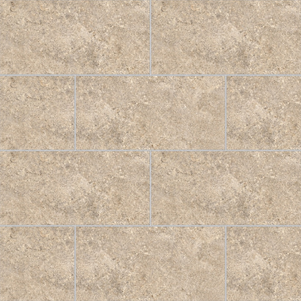 Liora Moka Crosscut 12x24 R Porcelain Tile installed tile close-up