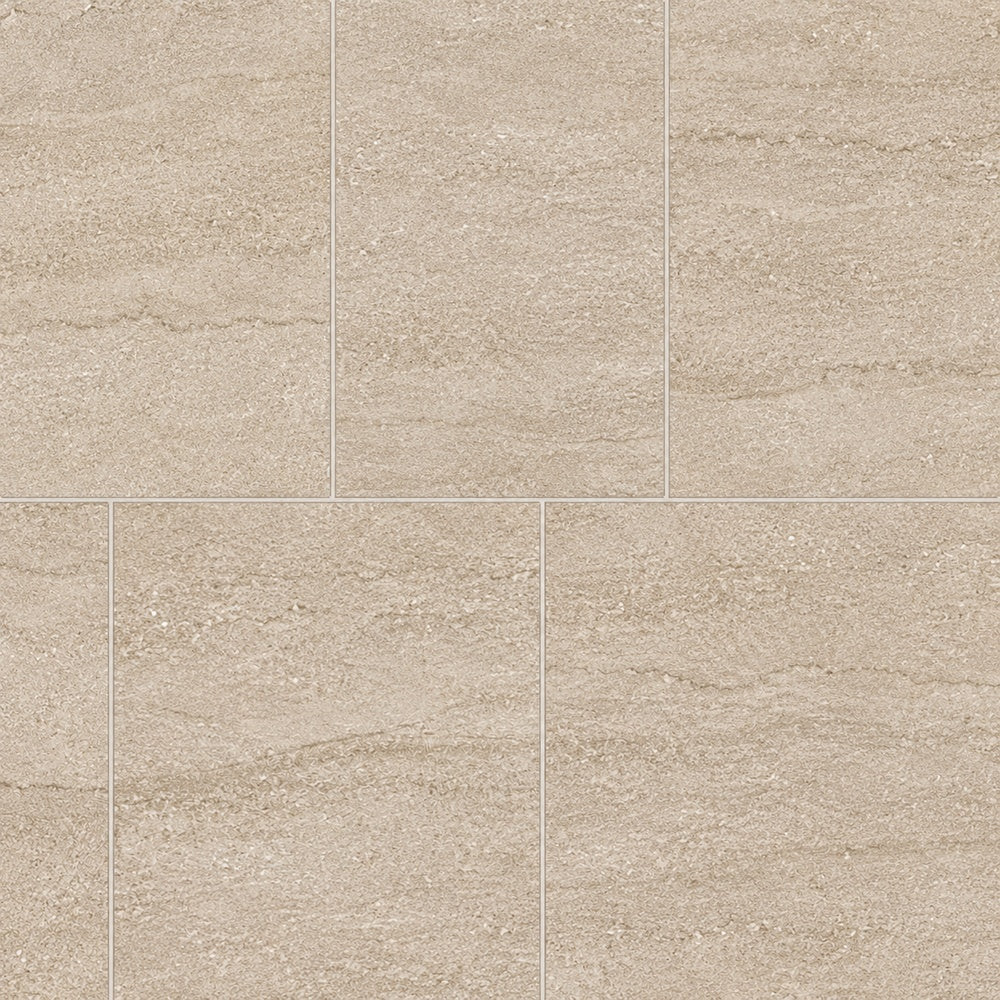 Liora Moka Veincut 48x48 R Porcelain Tile large-format installed close-up