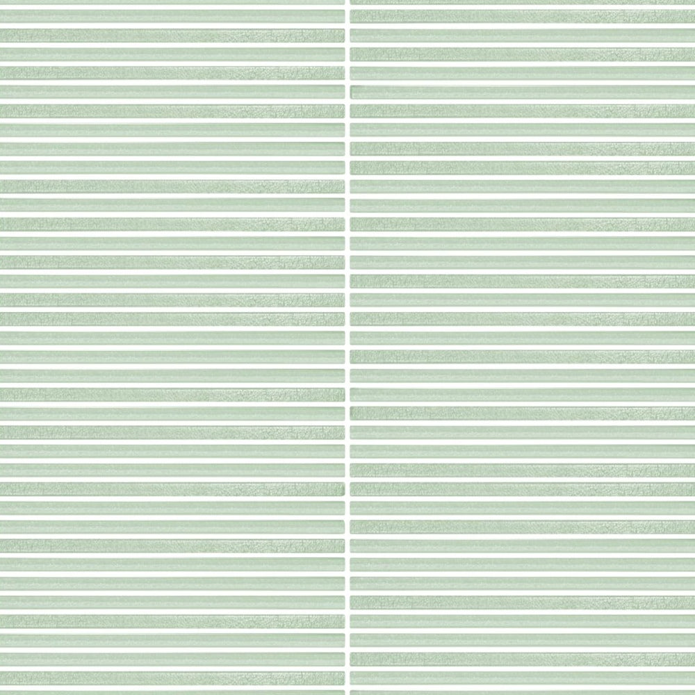 Lumina Opal 12x12 Fluted Glass Mosaic Tile — installed close-up