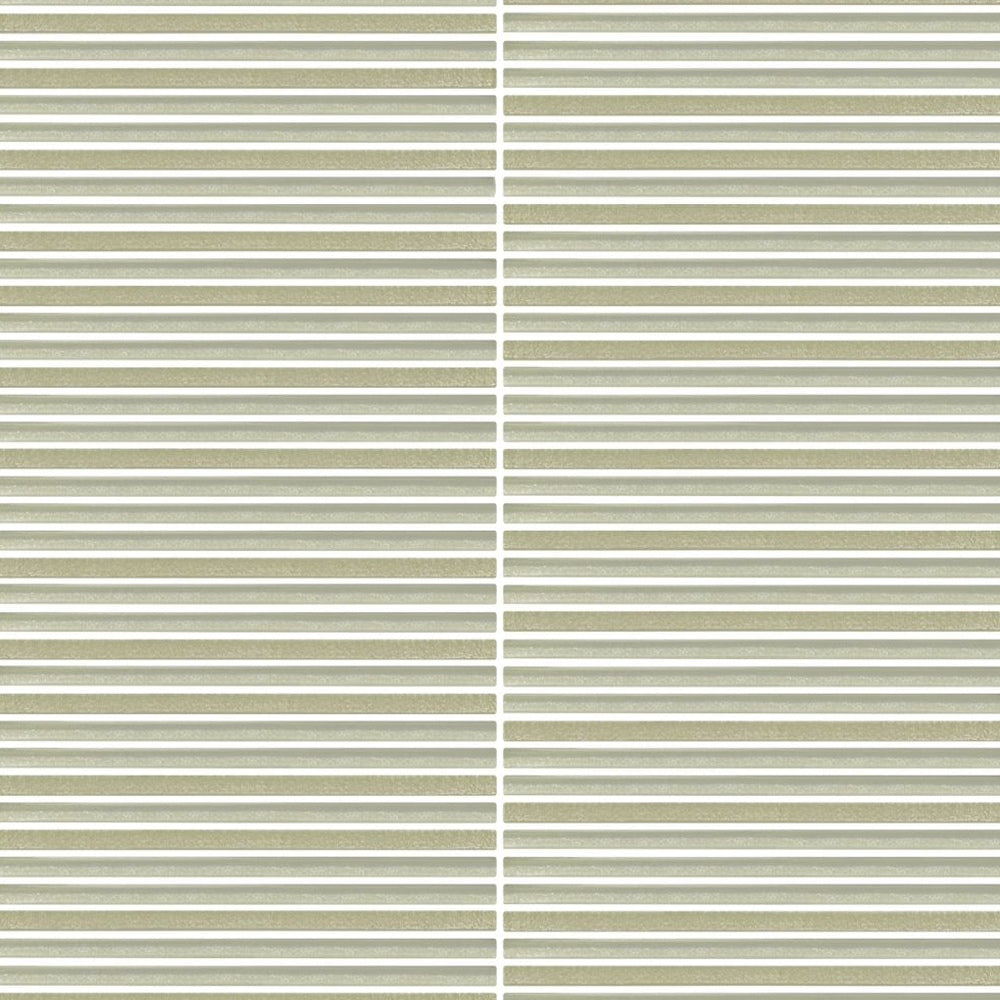 Lumina Sandstone 12x12 Fluted Glass Mosaic Tile — installed close-up