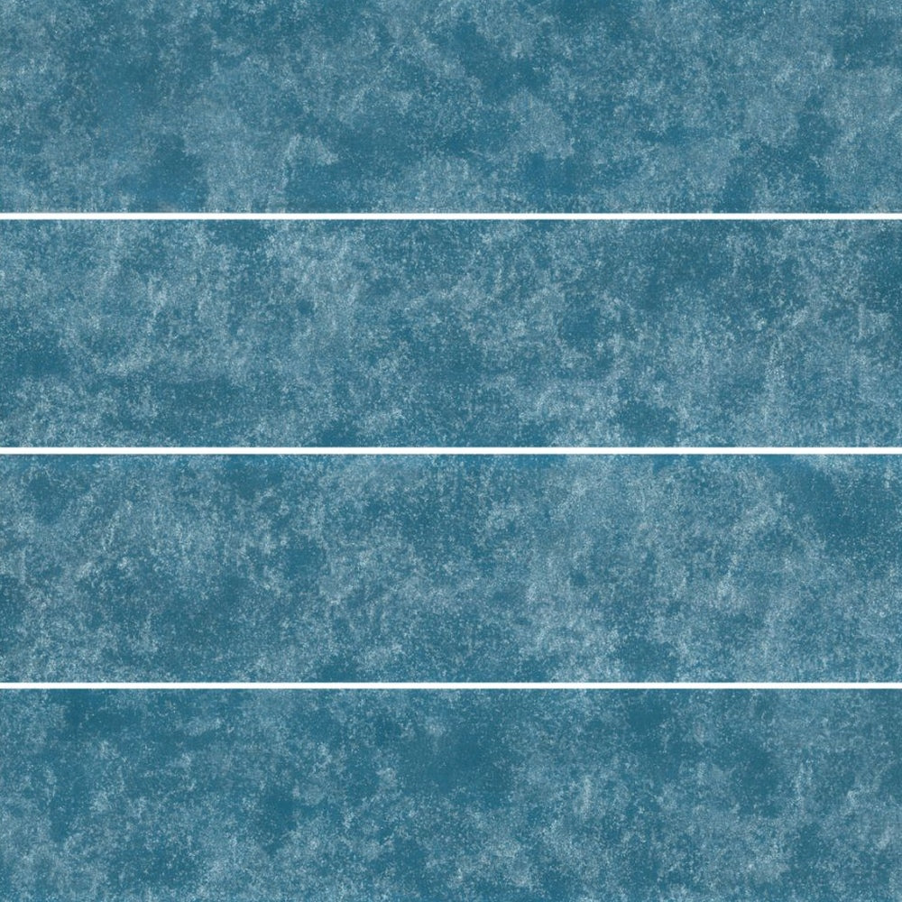 Lumina Indigo 3x12 Glass Tile — installed close-up