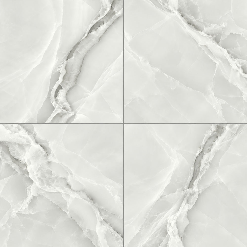 Lunara Grey PO 35x35 R Porcelain Tile installed close-up
