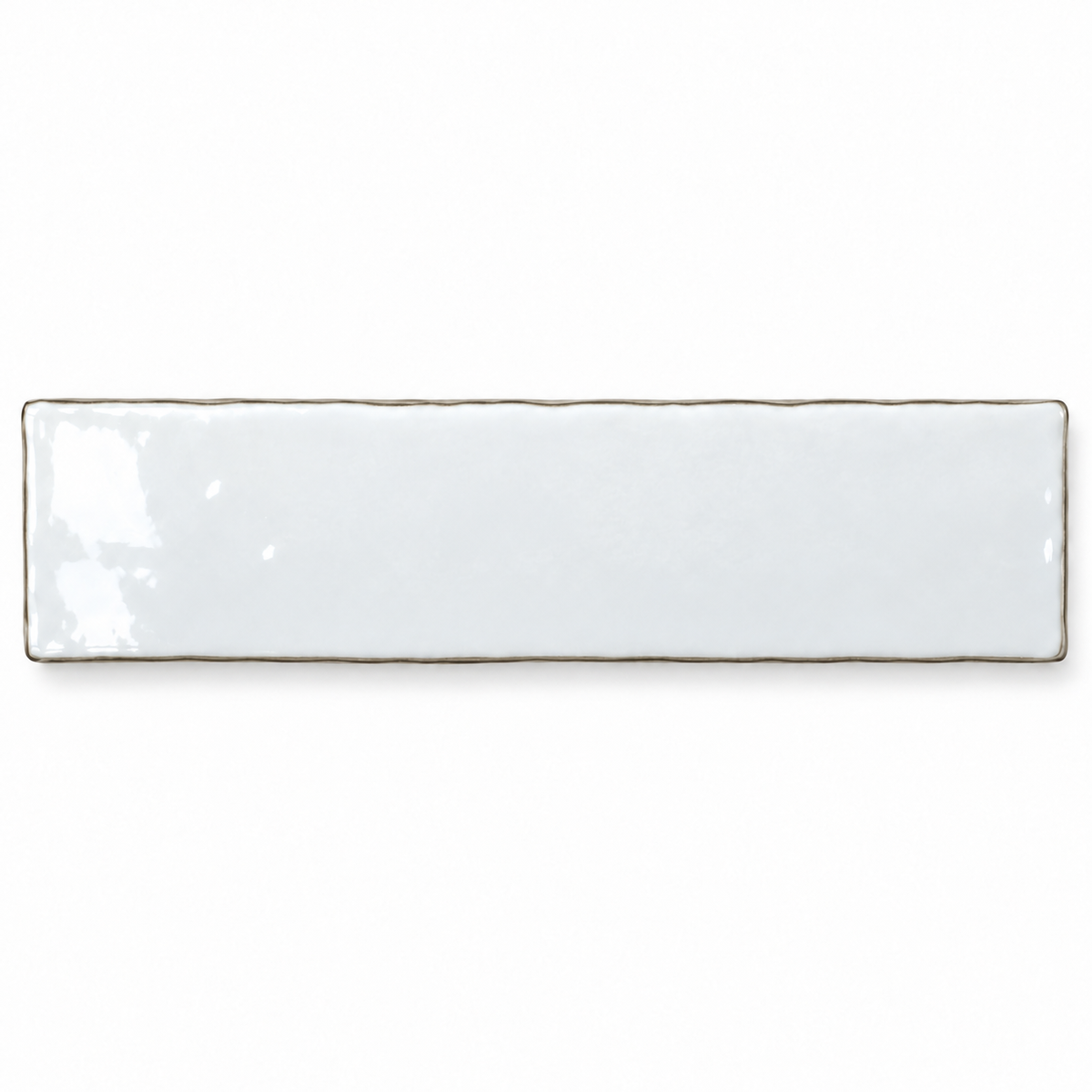Maison cloud 3x12 glossy ceramic tile — single tile visualization