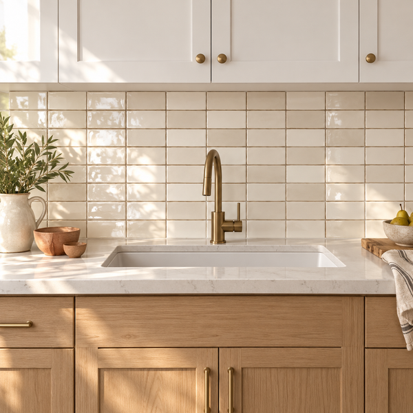 Maison Ecru 3x6 Ceramic Tile Glossy