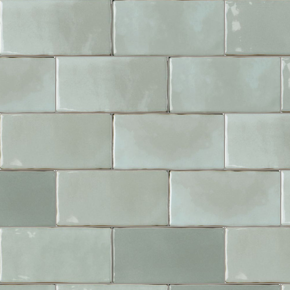 Maison Watercolor 3x6 Ceramic Tile Glossy close-up