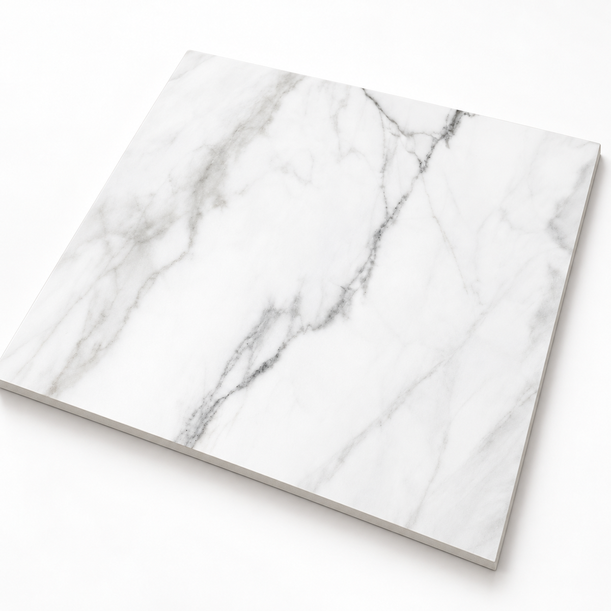 Milano Statuary White 24x24 porcelain tile — tile detail visualization