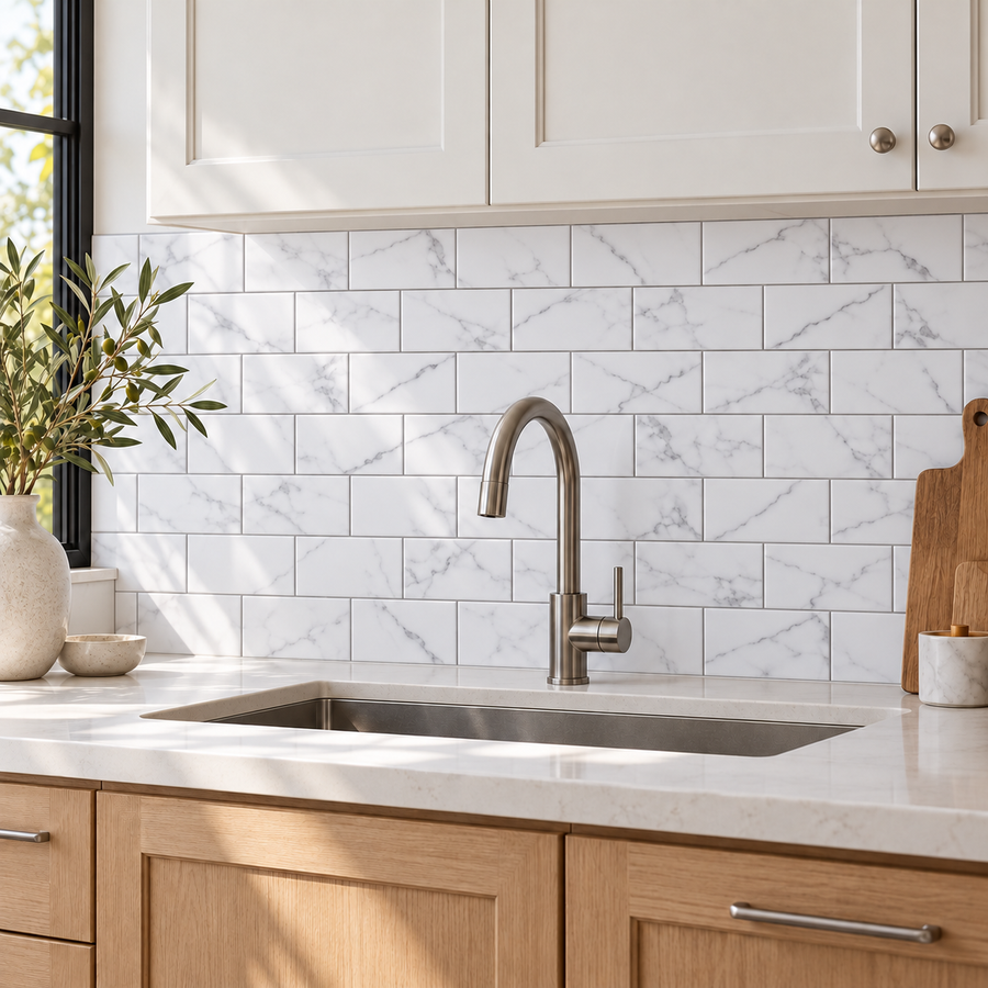 Milano Statuary White 3x6 Ceramic Tile