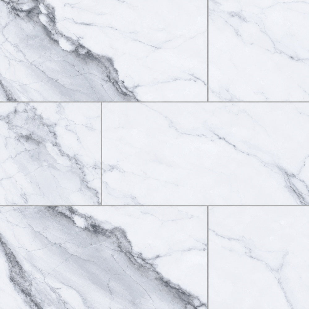 Montara Venatino 12x24 R Porcelain Tile Polished/Matte large-format installed close-up