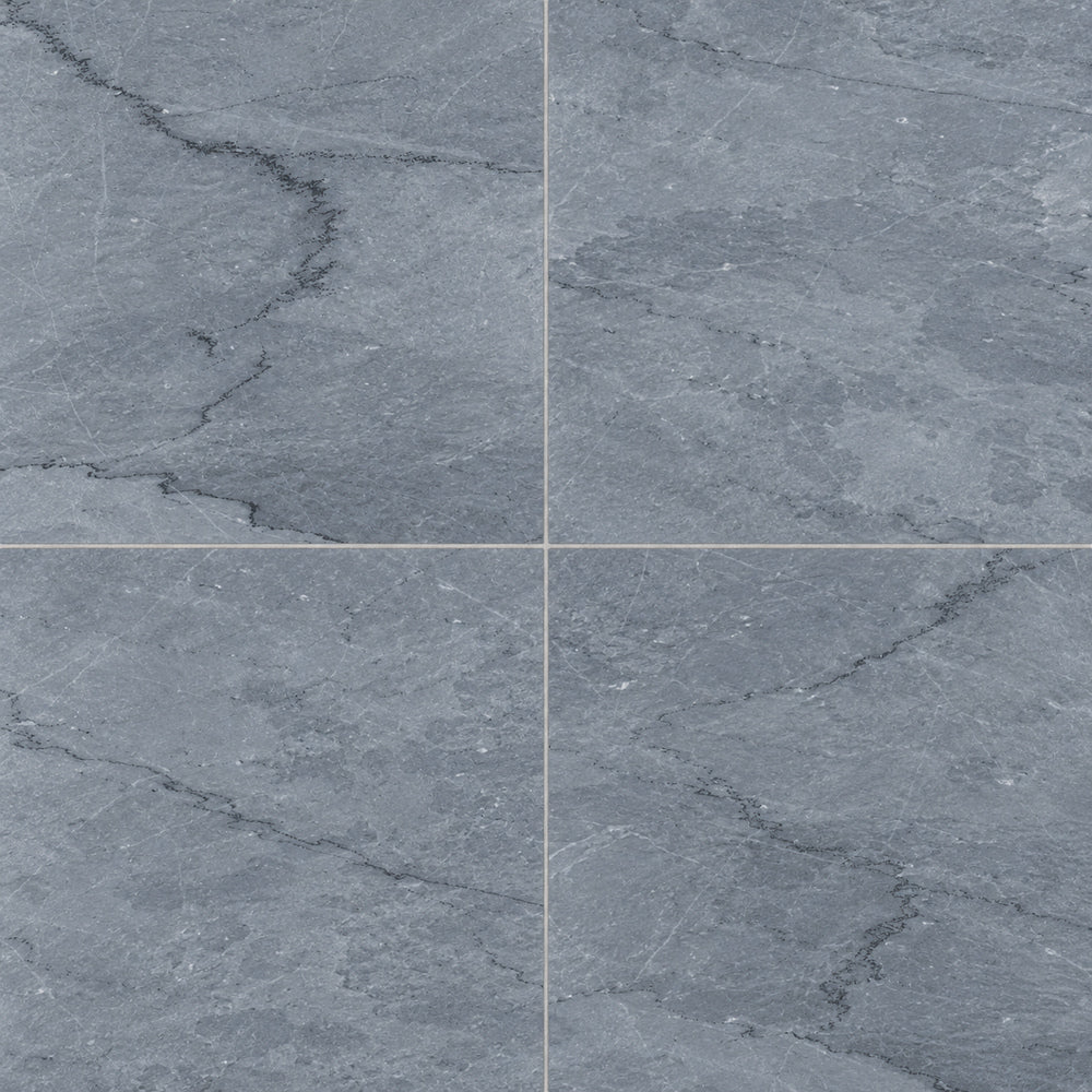 Moonstone Grey Imperiale 12x12 Polished/Honed Marble Tile — installed close-up