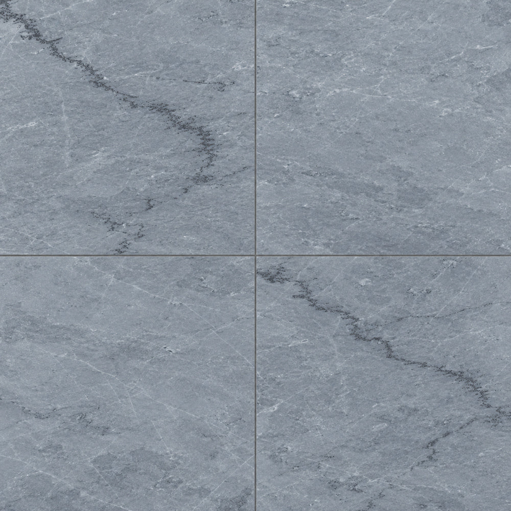 Moonstone Grey Imperiale 18X18 Polished/Honed Marble Tile — installed close-up