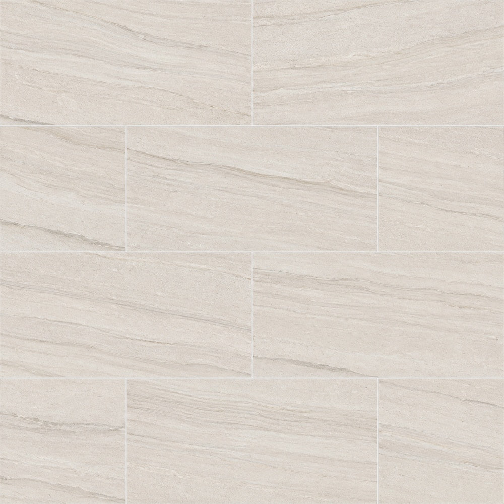 Mythos Arena 12x24 Porcelain Tile installed tile close-up