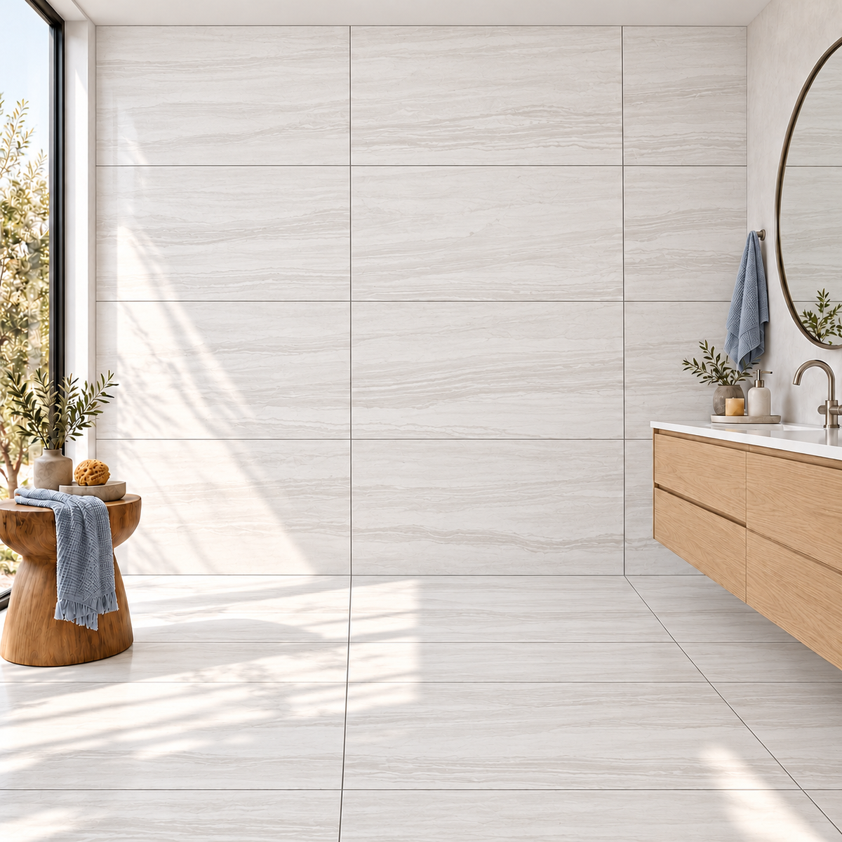 Mythos blanco 24x48 bathroom vanity