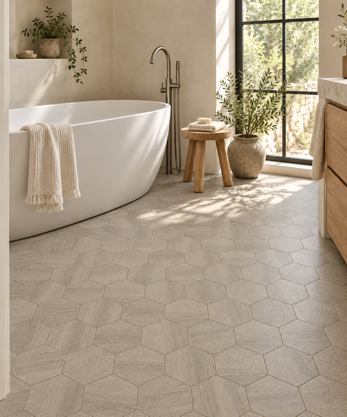 Mythos vison 8x9-hexagon hexagon bathroom tub