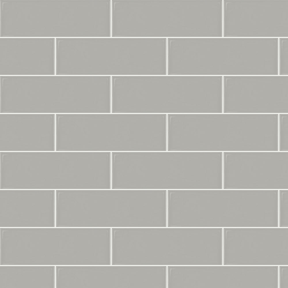 Timeless Neu Gray 4x12 Bright Ceramic Tile close-up