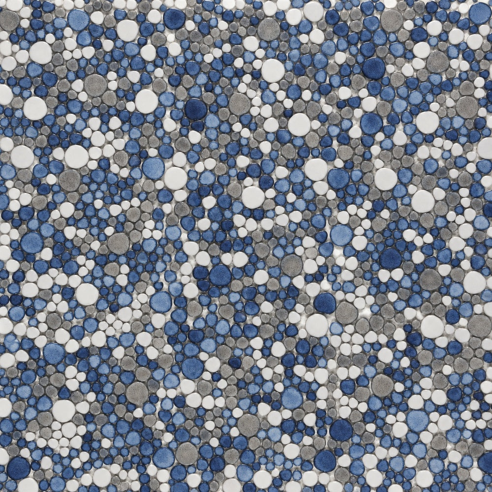 Nevis Bit of Blue Pebble Mosaic close-up