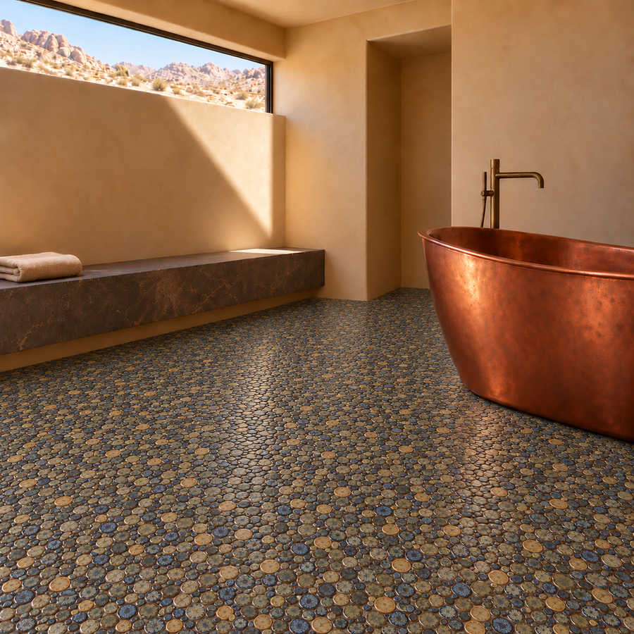 Nevis Brown Lentil Pebble Mosaic