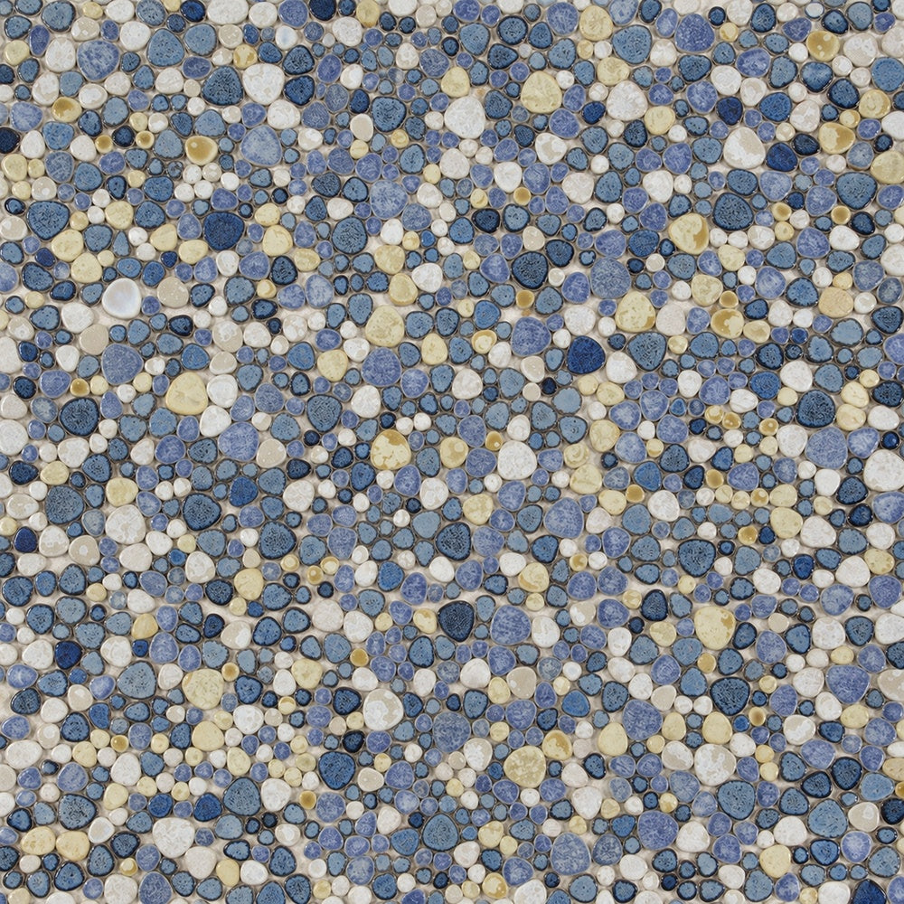 Nevis Cabana Pebble Mosaic close-up