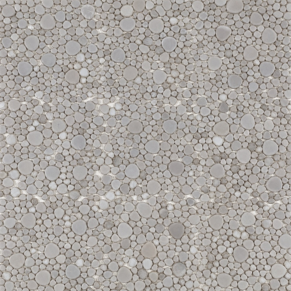 Nevis Gray Violet Pebble Mosaic close-up