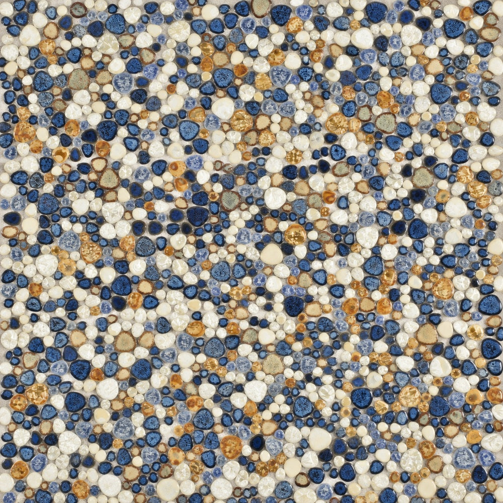 Nevis Mystic Blue Pebble Mosaic close-up