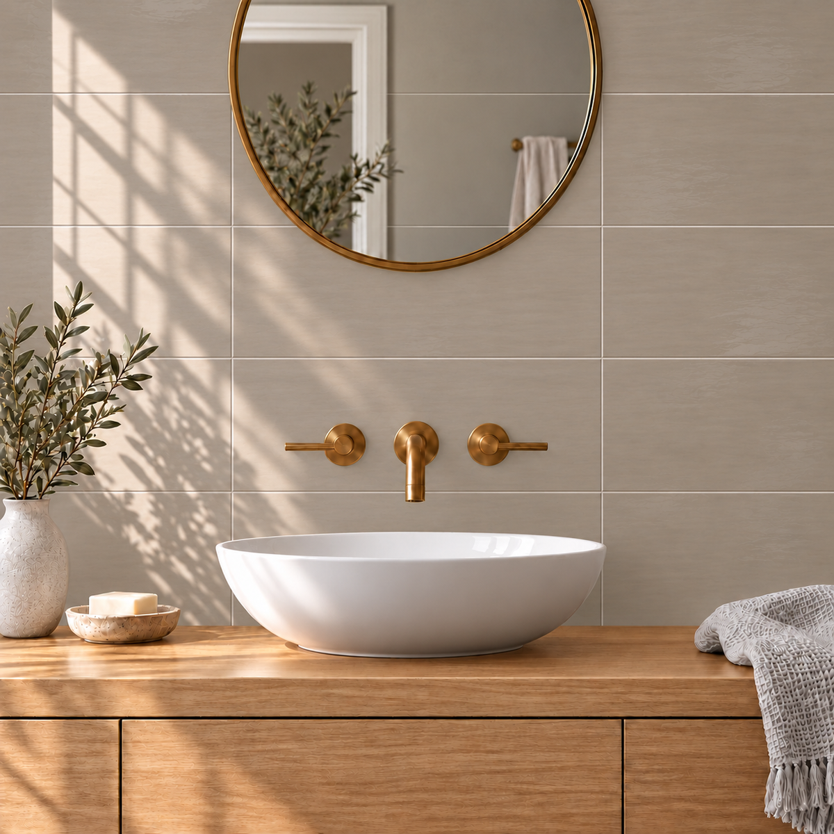 Nolara Vison 6x18 ceramic tile – bathroom vanity scene