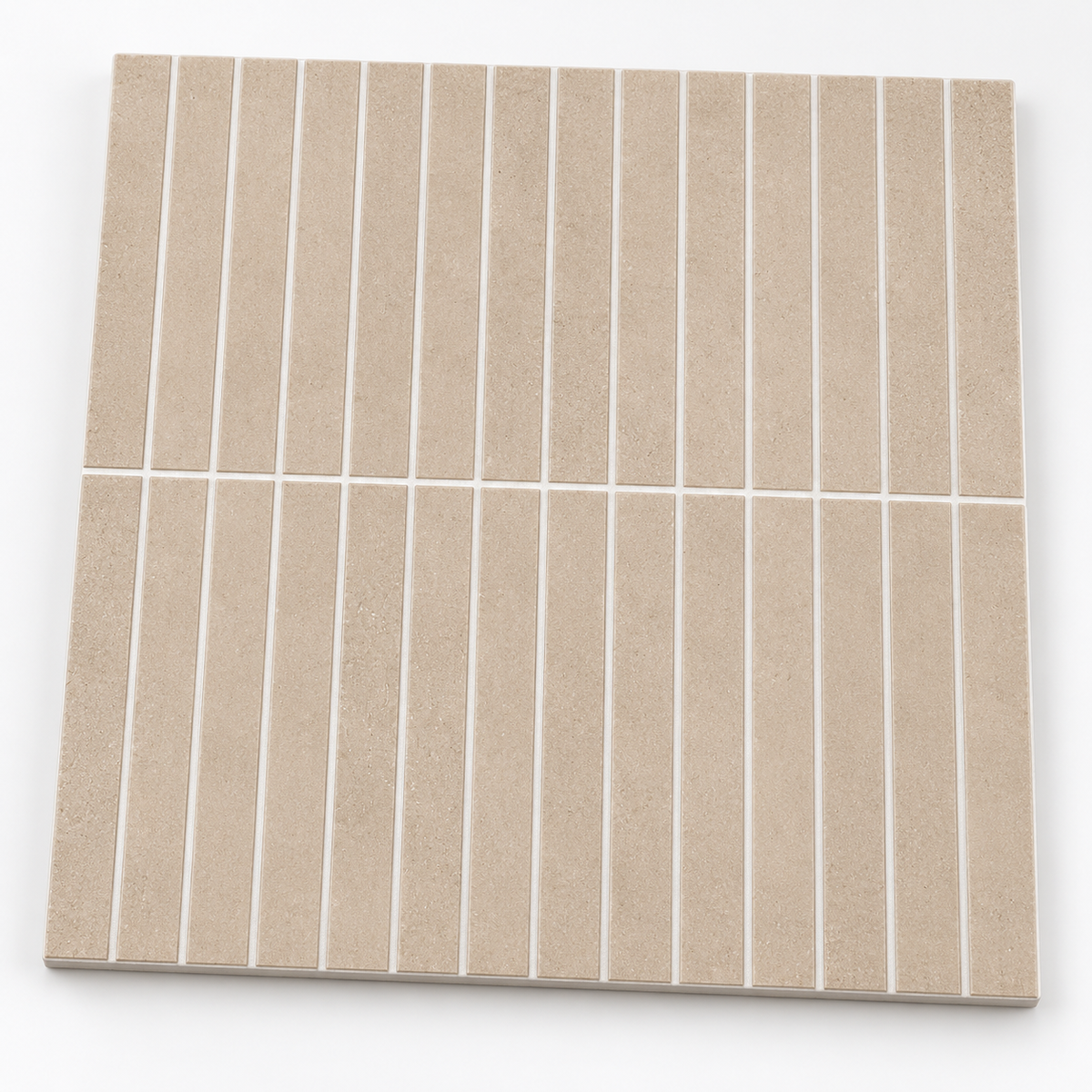 Nordell Tan 12x12 mosaic porcelain tile – mosaic sheet product view