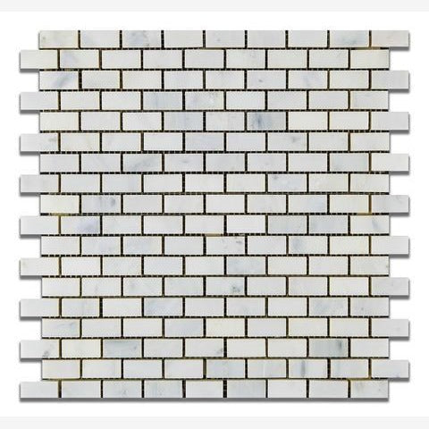 Calacatta Prestige (Asian Statuary) Baby Brick 5/8x1 1/4 Polished/Honed Tile