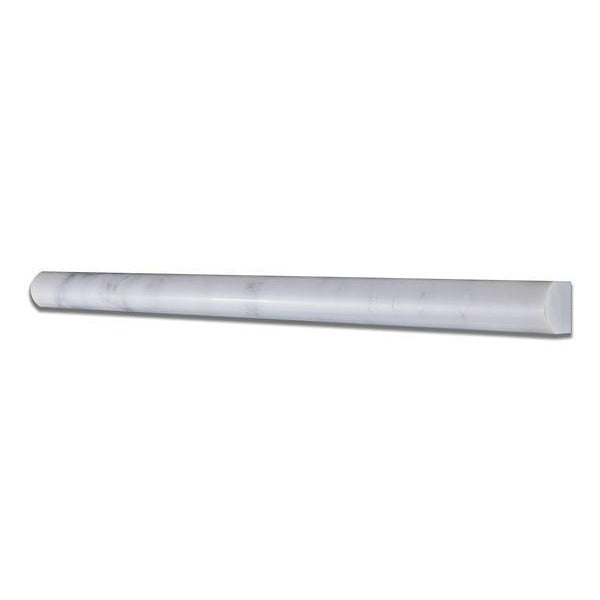 Calacatta Prestige (Asian Statuary) 3/4x12 Bullnose Liner Polished/Honed