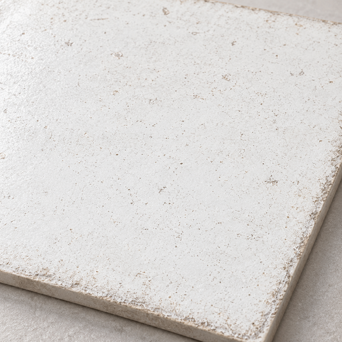 Oceanique Blanc 8x8 Porcelain Tile – surface and edge detail
