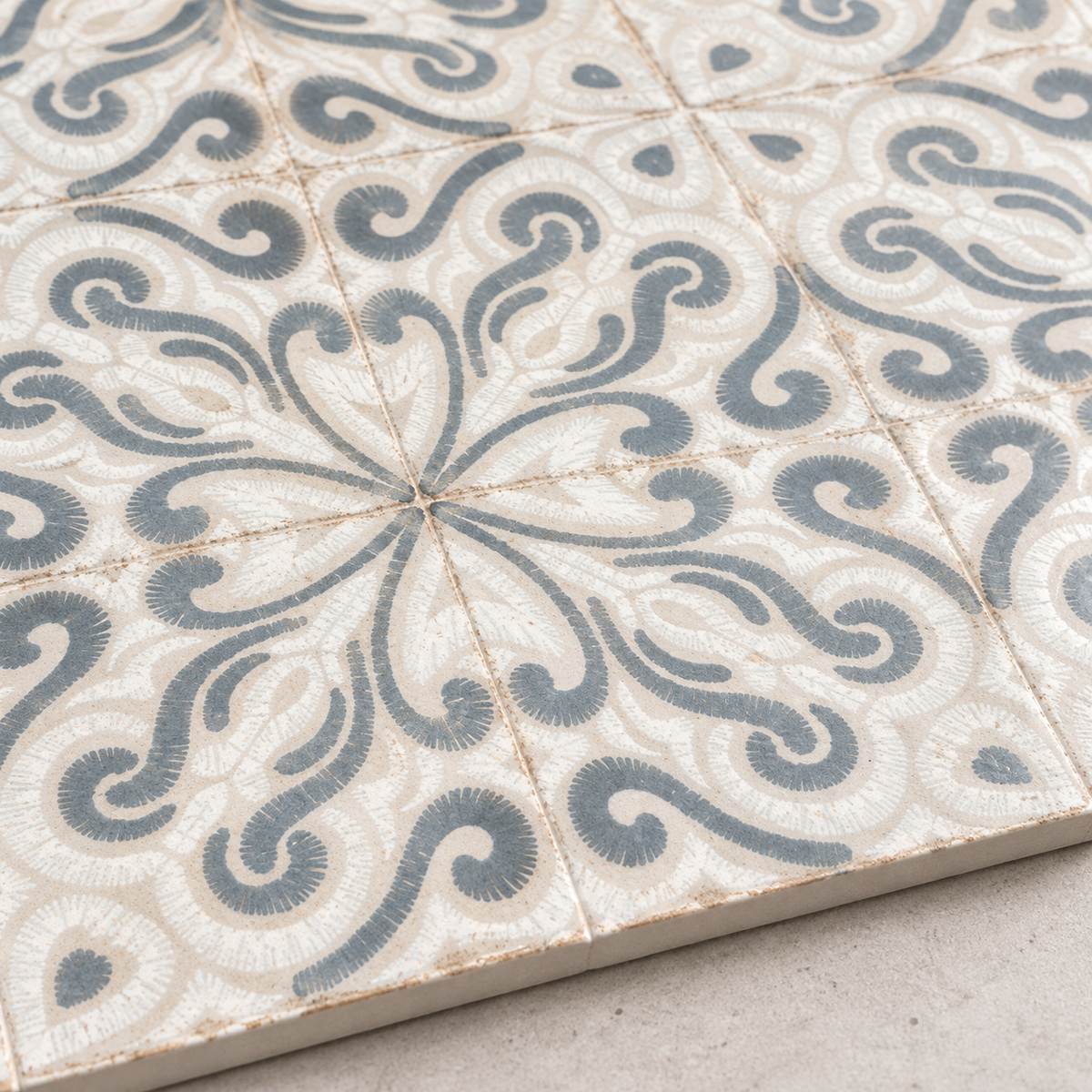 Oceanique Josselin 8x8 Porcelain Tile – surface and edge detail