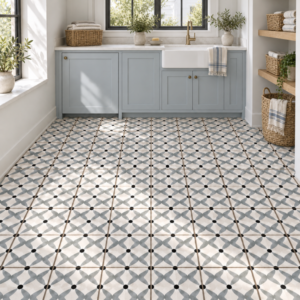 Oceanique Nantes Bleu 8x8 Porcelain Tile