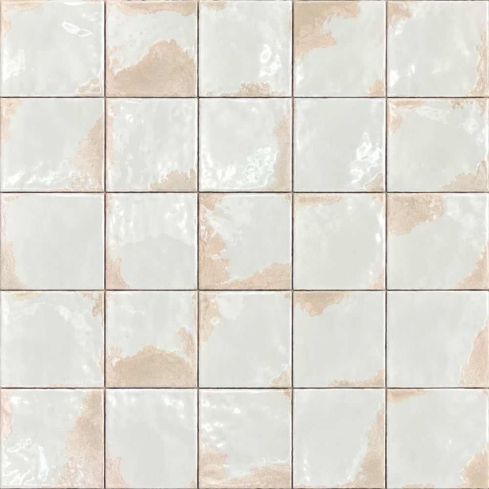 Portavina Sal 4.5x4.5 Porcelain Tile installed close-up