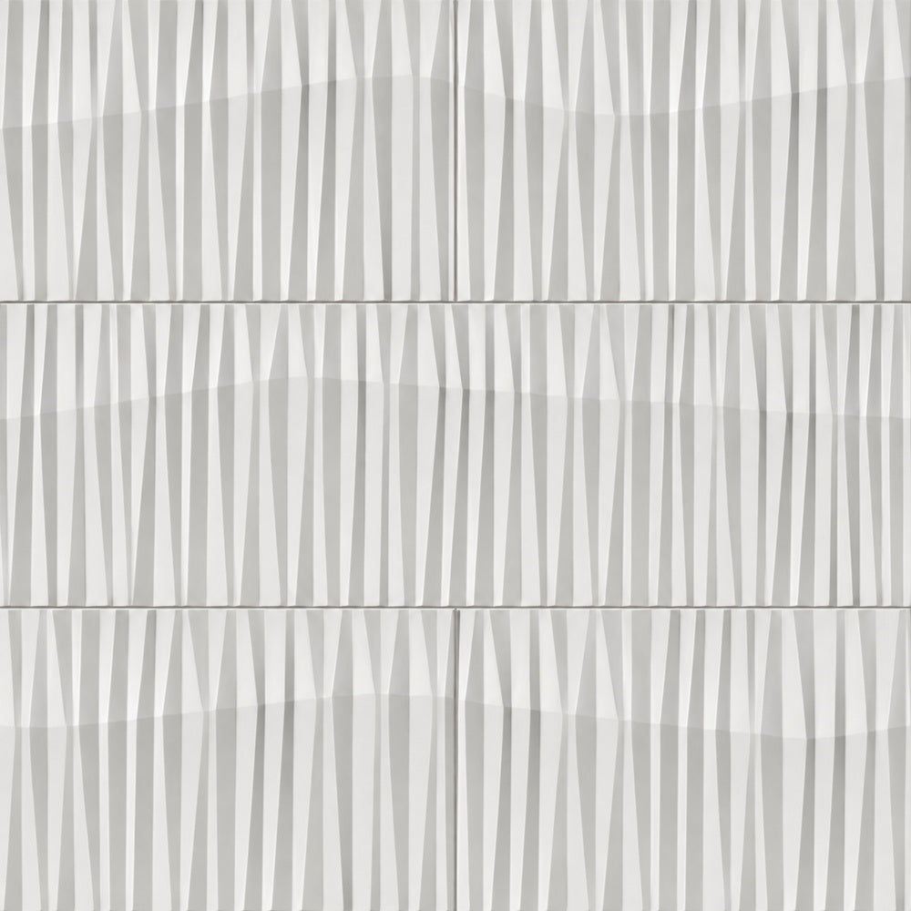 Ridge Groove 12x36 R Ceramic Tile large-format installed close-up