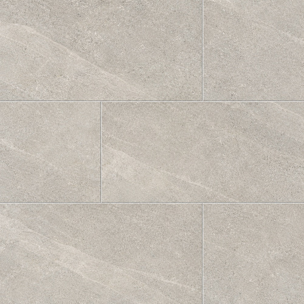 Rivora Gris 24x48 Porcelain Tile Matte large-format installed close-up