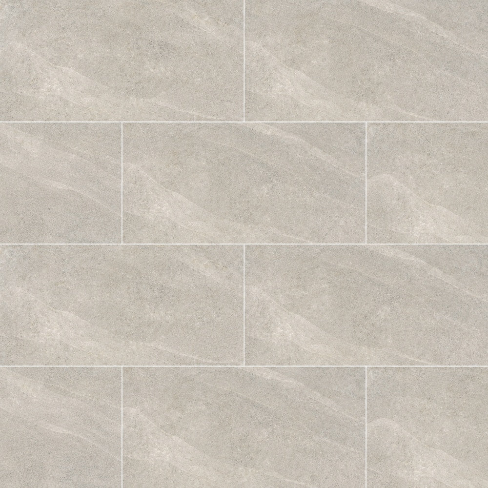 Rivora Gris 24x48 Porcelain Tile Matte installed tile close-up